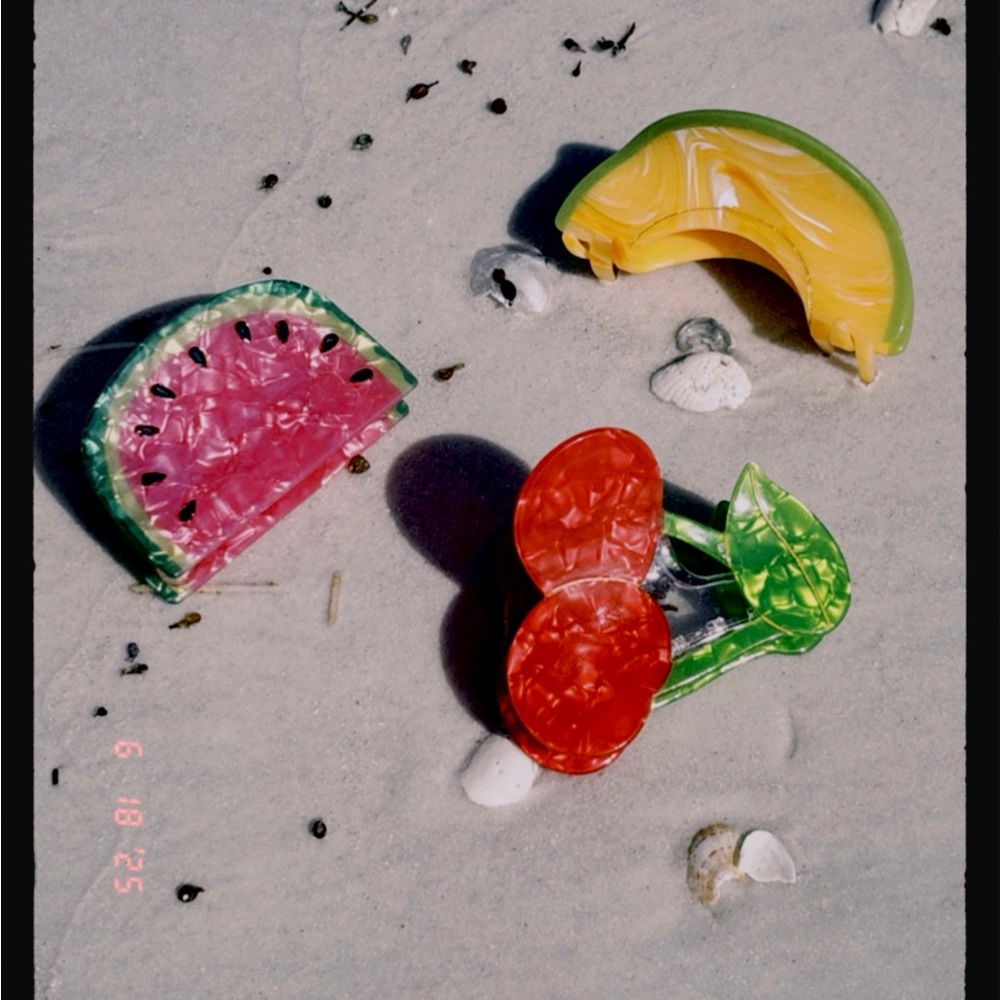 Fruit-Themed Hair Clips Set